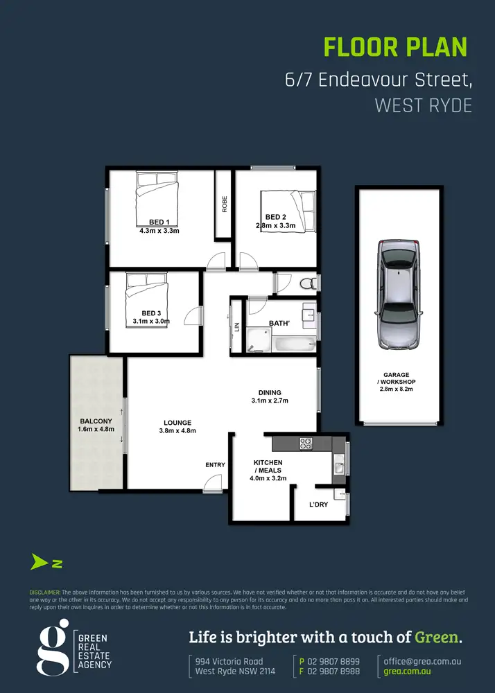 Floorplan of Homely unit listing, 6/7 Endeavour Street, West Ryde NSW 2114