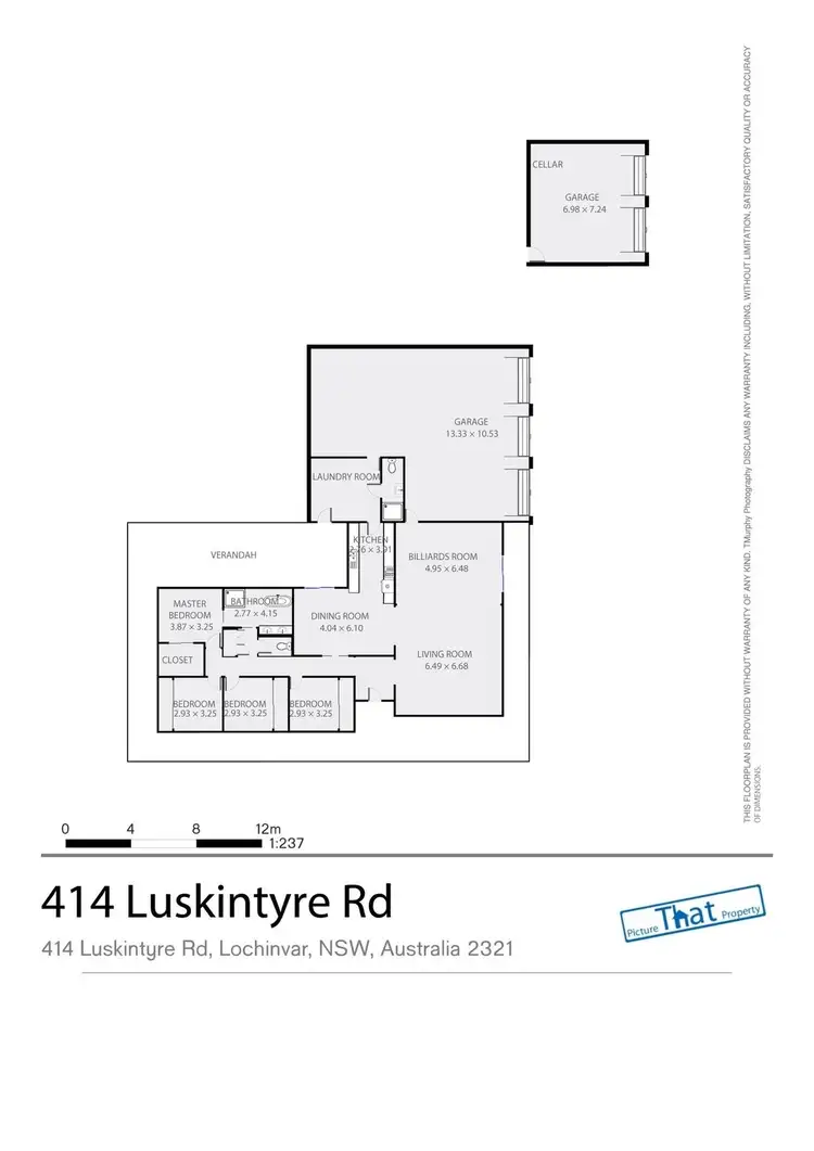 Floorplan of Homely rural property listing, 414 LUSKINTYRE ROAD, Luskintyre NSW 2321