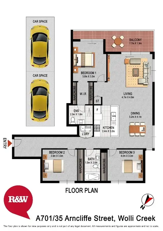 Floorplan of Homely apartment listing, A701/35 Arncliffe Street, Wolli Creek NSW 2205