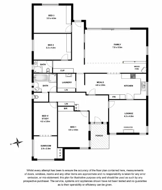 Floorplan of Homely house listing, 4 McDonald Street, Mount Gambier SA 5290