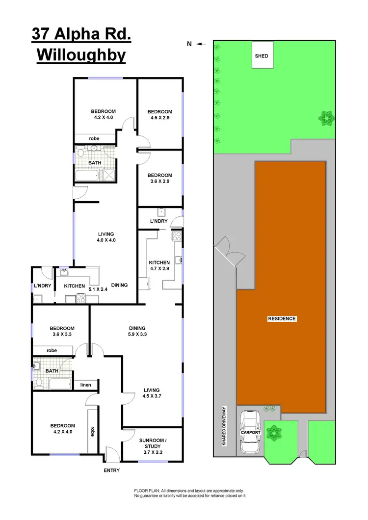 Floorplan of Homely house listing, 37 Alpha Road, Willoughby NSW 2068