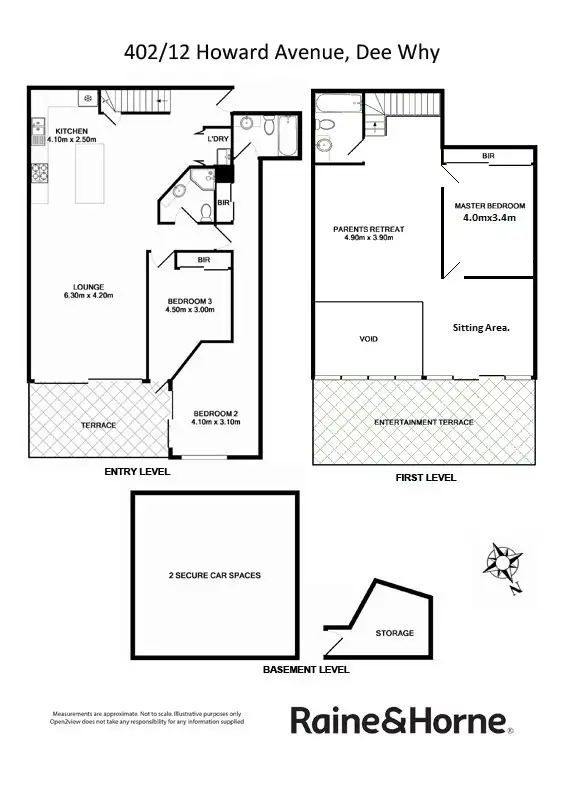 Floorplan of Homely unit listing, 402/12 Howard Avenue, Dee Why NSW 2099
