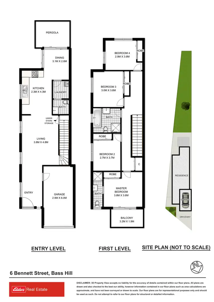 Floorplan of Homely semi-detached listing, 6 Bennett Street, Bass Hill NSW 2197