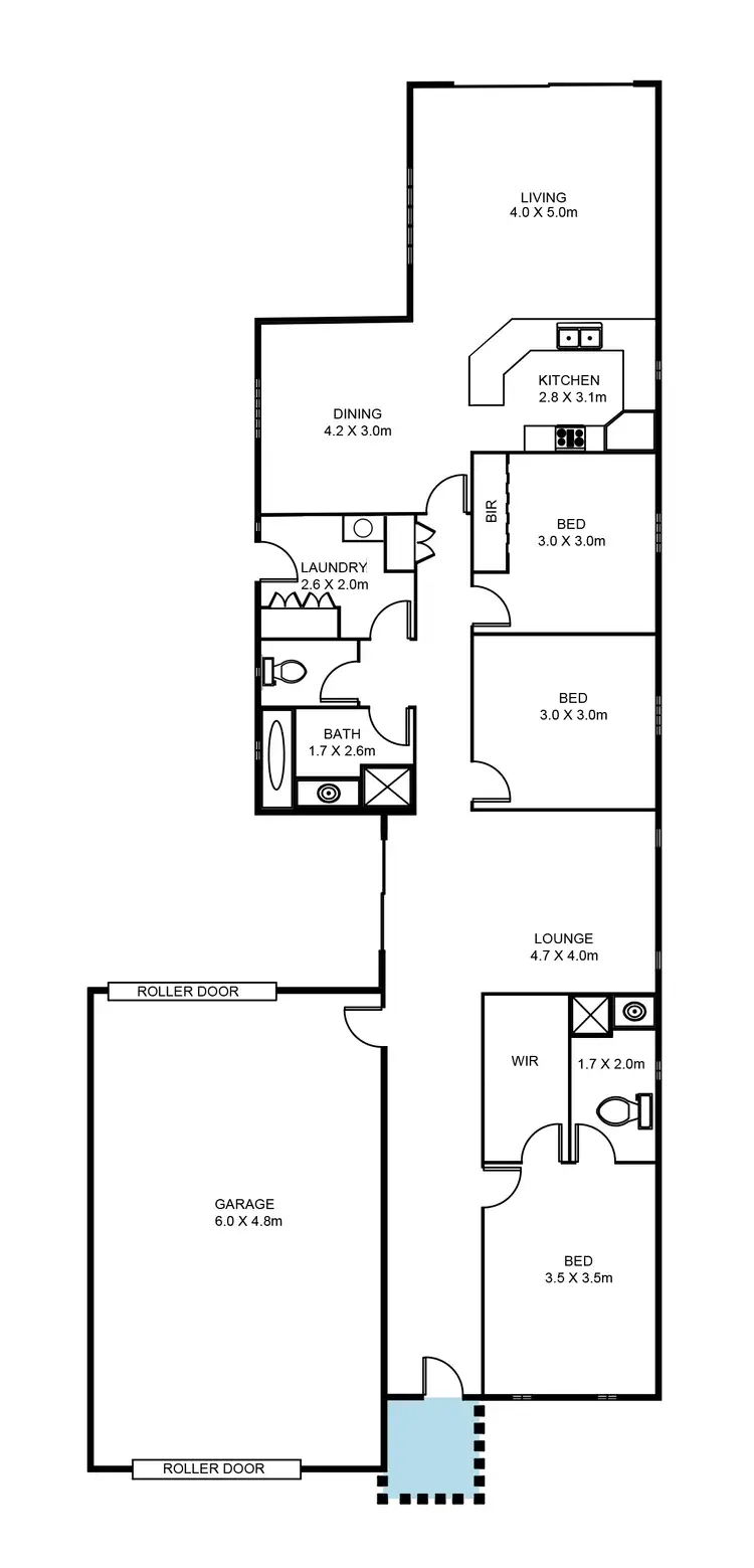 Floorplan of Homely house listing, 13 Halsey Road, Fulham SA 5024
