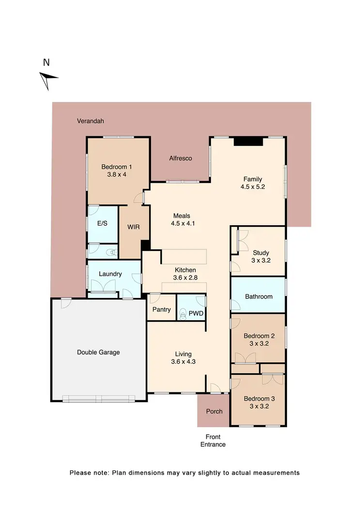Floorplan of Homely house listing, 16 Rosenow Street, Gordon VIC 3345