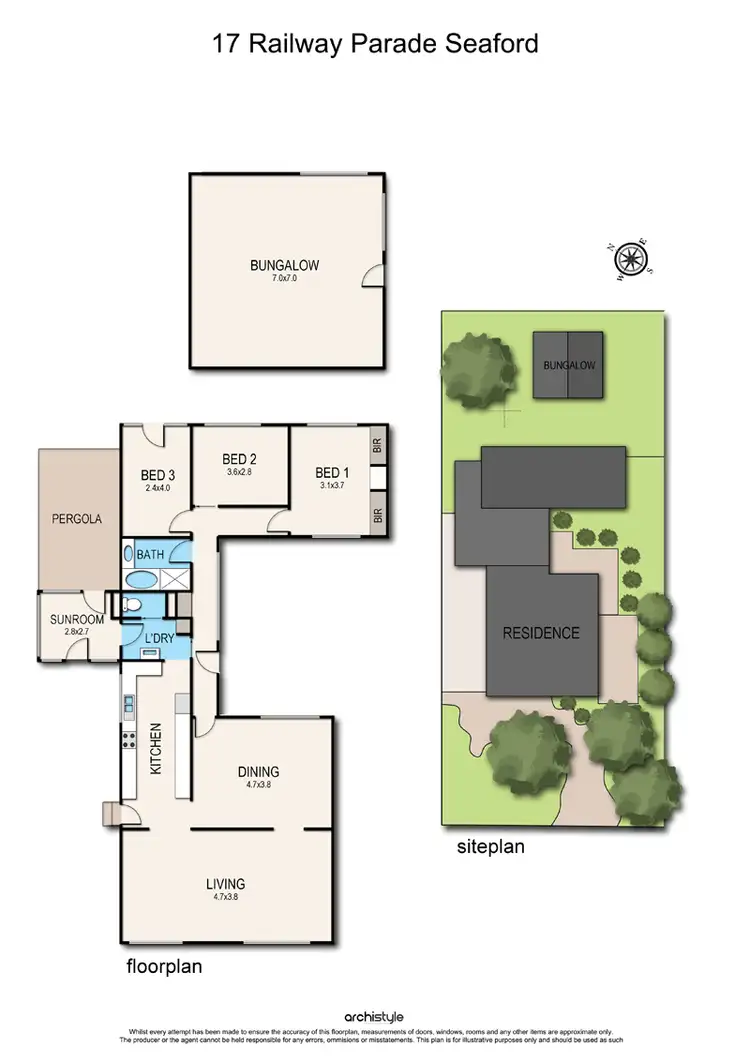 Floorplan of Homely house listing, 17 Railway Parade, Seaford VIC 3198