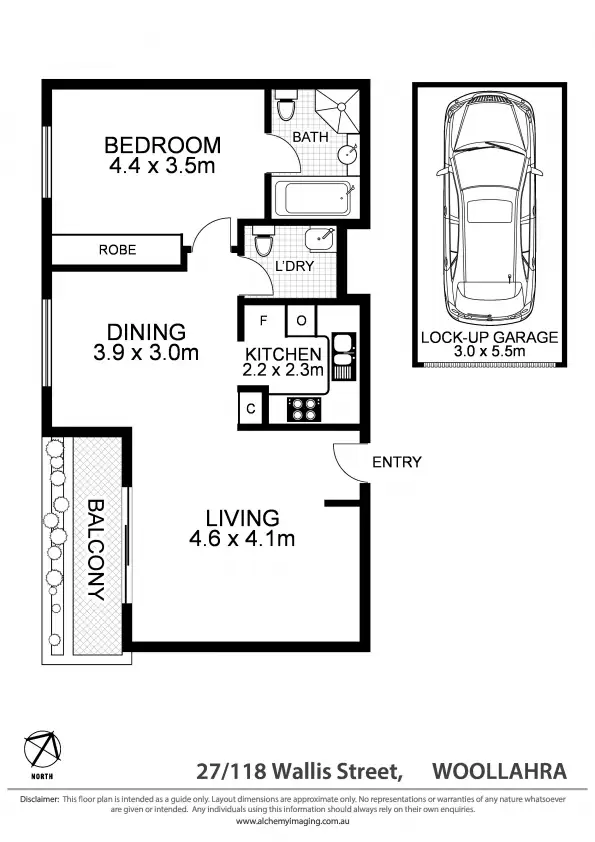 Floorplan of Homely apartment listing, 27/118 Wallis Street, Woollahra NSW 2025