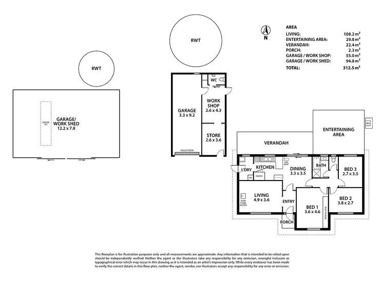 Floorplan of Homely house listing, 196 Greenhills-Flaxley Road, Flaxley SA 5153