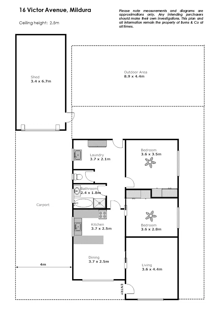 Floorplan of Homely house listing, 16 Victor Avenue, Mildura VIC 3500