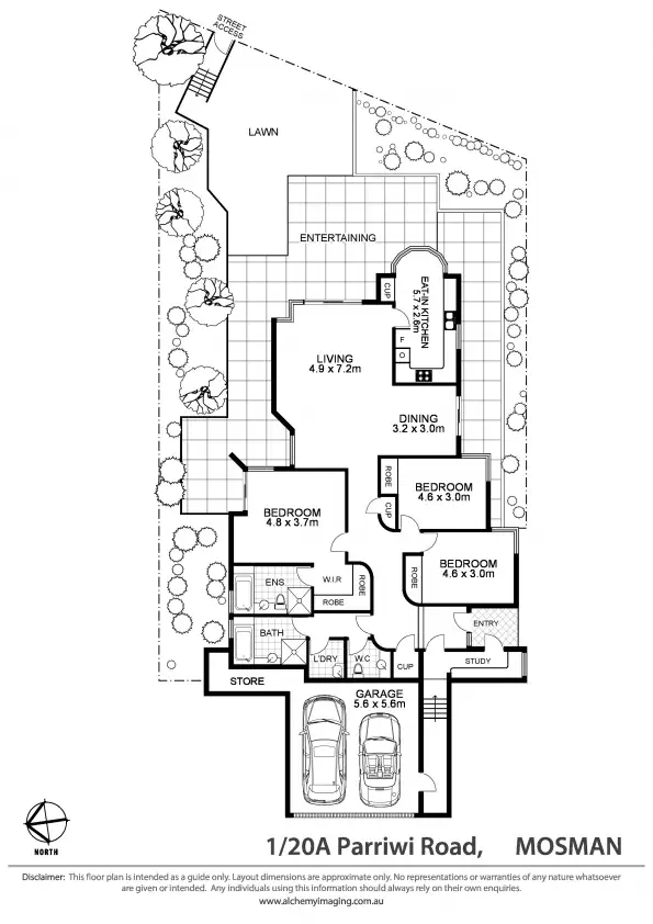 Floorplan of Homely apartment listing, 1/20A Parriwi Road, Mosman NSW 2088