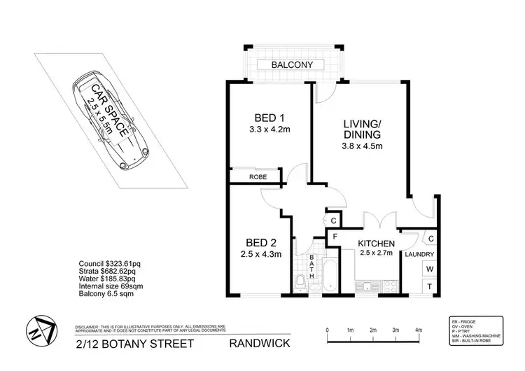 Floorplan of Homely unit listing, 2/12 Botany Street, Randwick NSW 2031