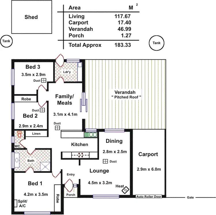 Floorplan of Homely house listing, 3 Blaess Drive, Paralowie SA 5108