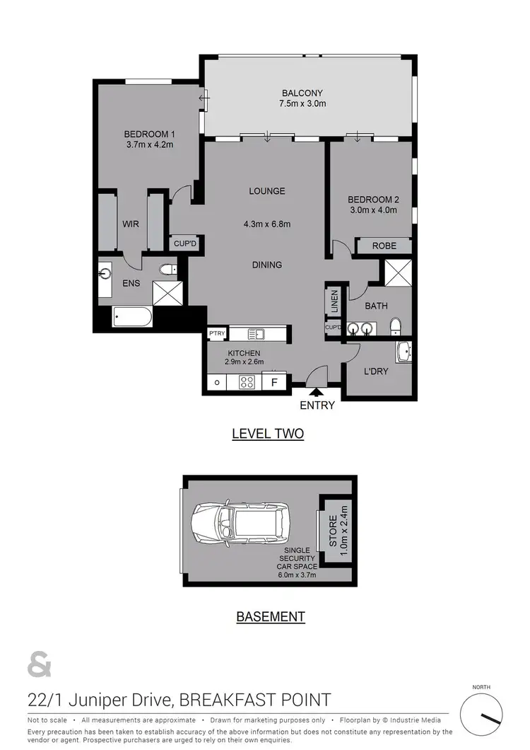 Floorplan of Homely apartment listing, 22/1 Juniper Drive, Breakfast Point NSW 2137