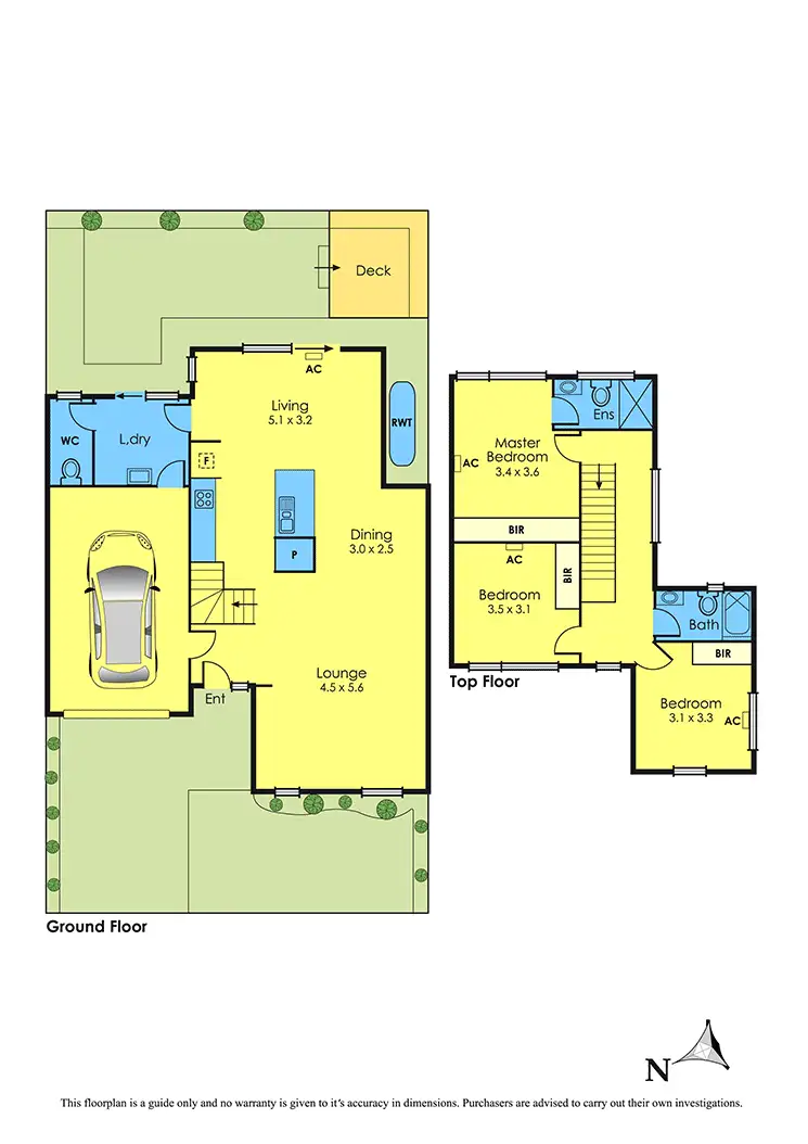 Floorplan of Homely townhouse listing, 3/10 Cala Street, West Footscray VIC 3012
