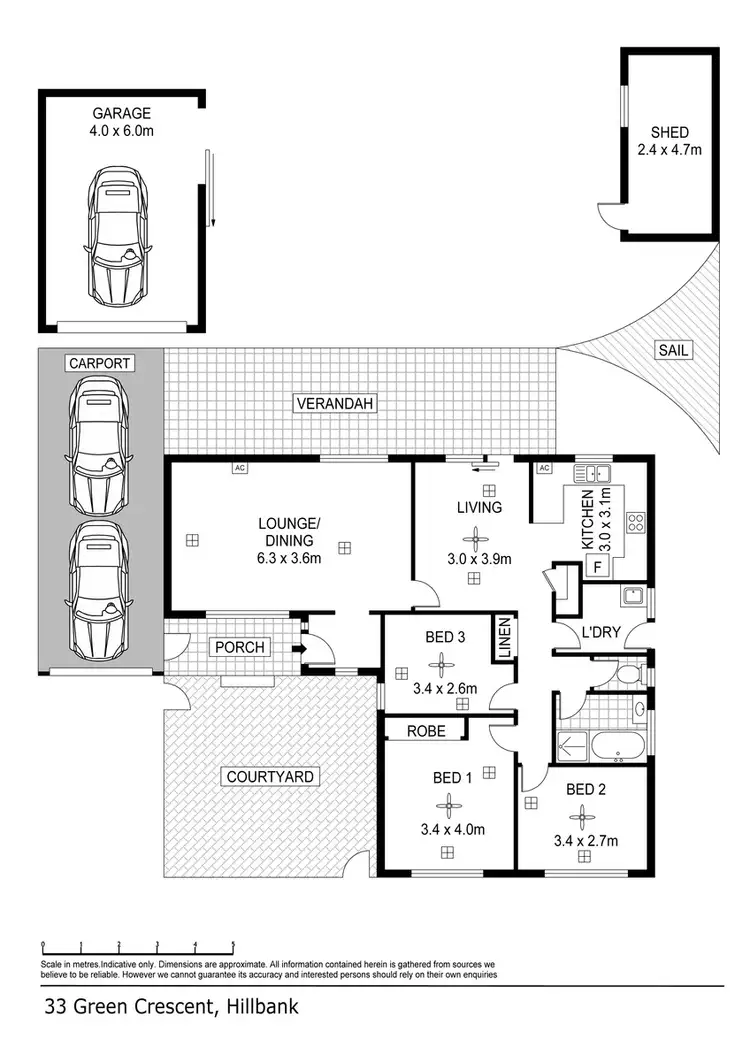 Floorplan of Homely house listing, 33 Green Crescent, Hillbank SA 5112