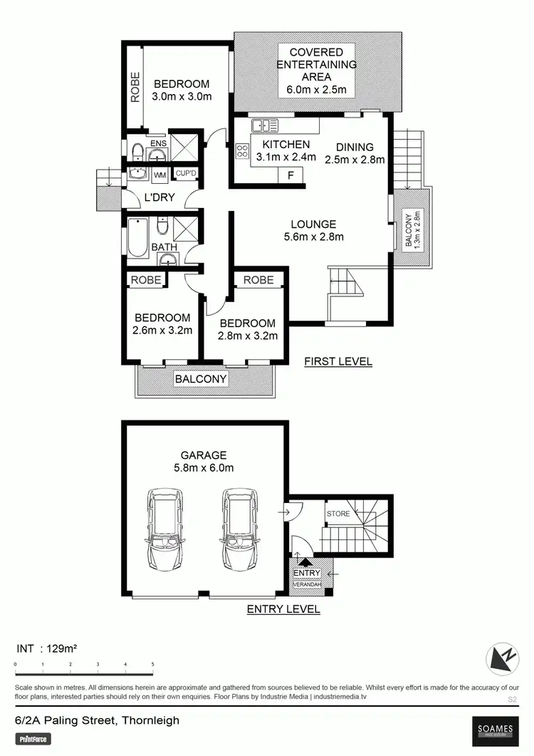 Floorplan of Homely townhouse listing, 6/2a Paling Street, Thornleigh NSW 2120