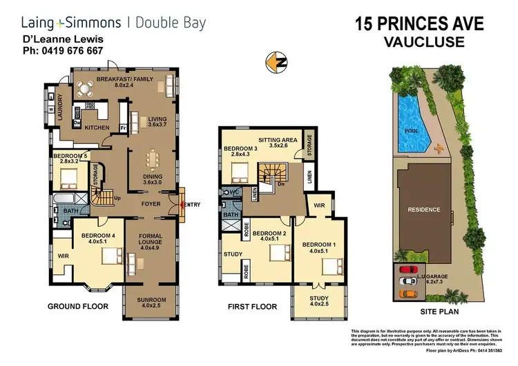 Floorplan of Homely house listing, 15 Princes Avenue, Vaucluse NSW 2030