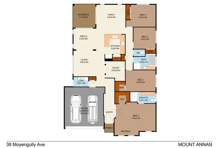 Floorplan of Homely house listing, 38 Moyengully Avenue, Mount Annan NSW 2567