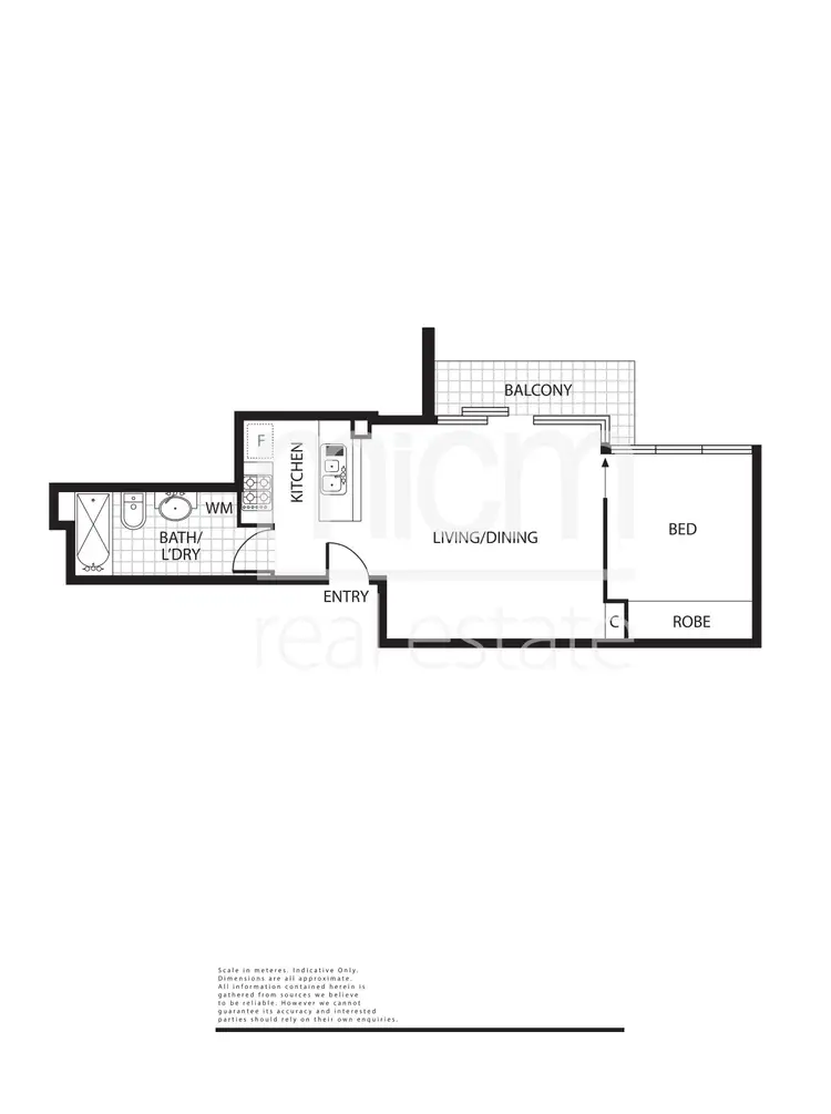 Floorplan of Homely apartment listing, 403/668 Bourke Street, Melbourne VIC 3000