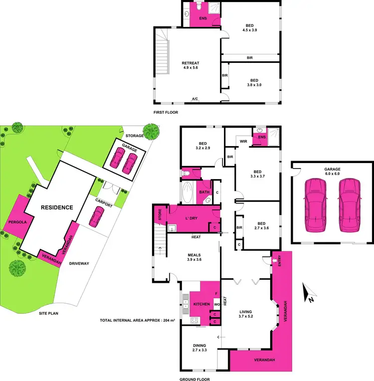 Floorplan of Homely house listing, 55 Truscott Street, Whittington VIC 3219