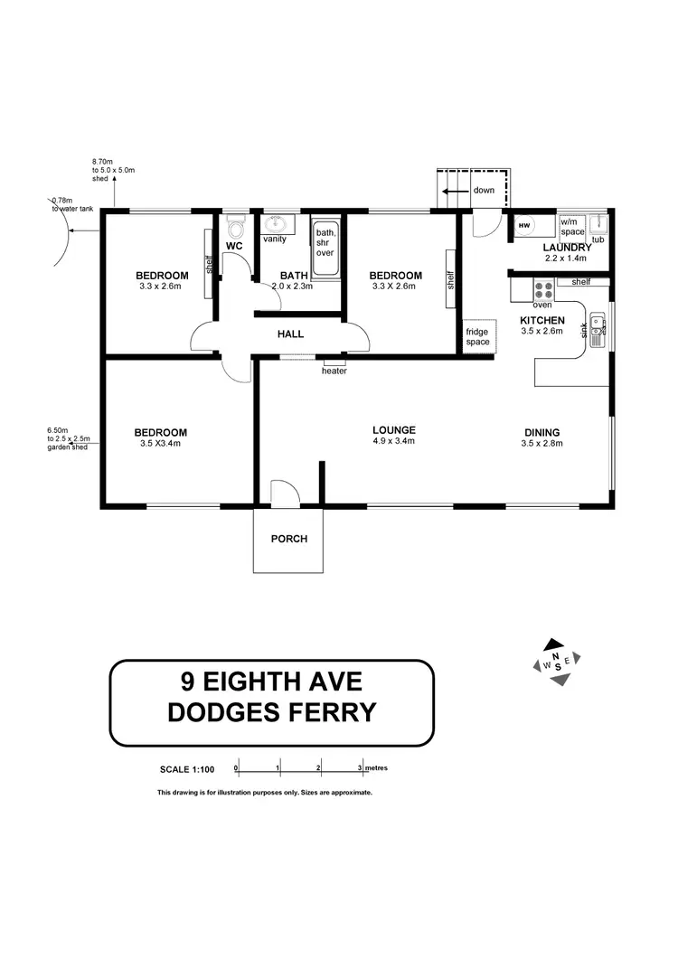 Floorplan of Homely house listing, 9 Eighth Avenue, Dodges Ferry TAS 7173