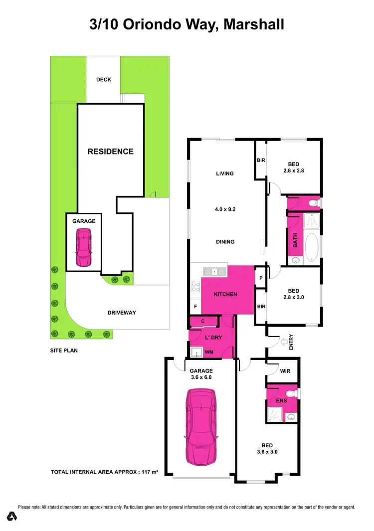 Floorplan of Homely townhouse listing, 3/10 Oriondo Way, Marshall VIC 3216