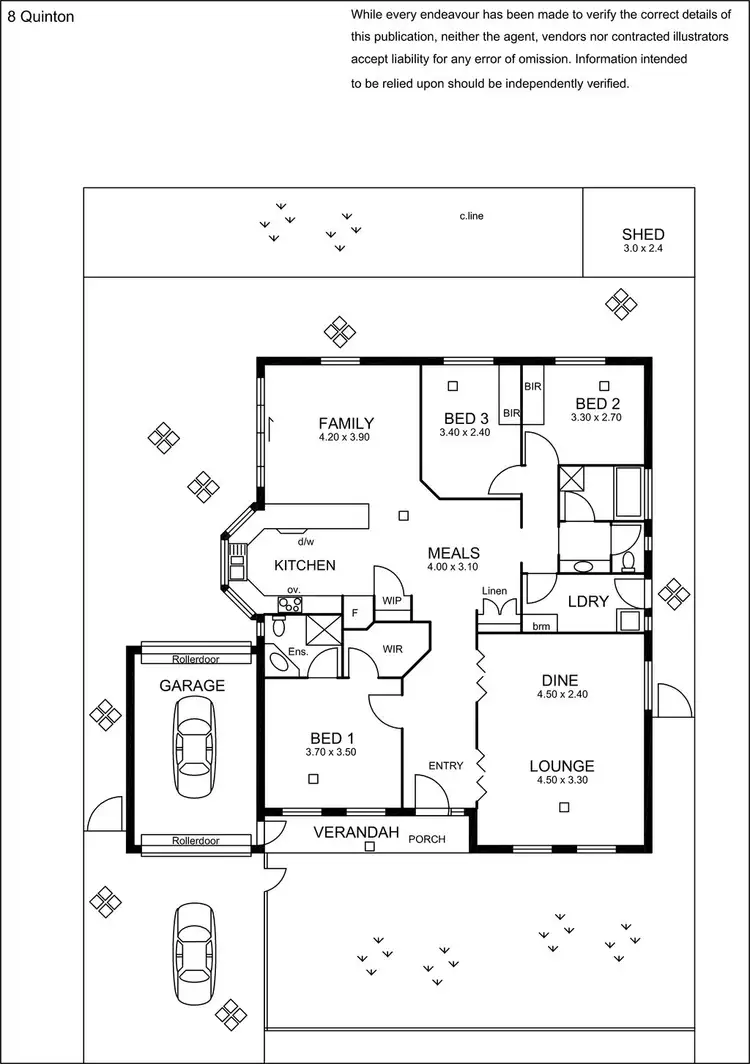 Floorplan of Homely house listing, 8 Quinton Avenue, Tranmere SA 5073