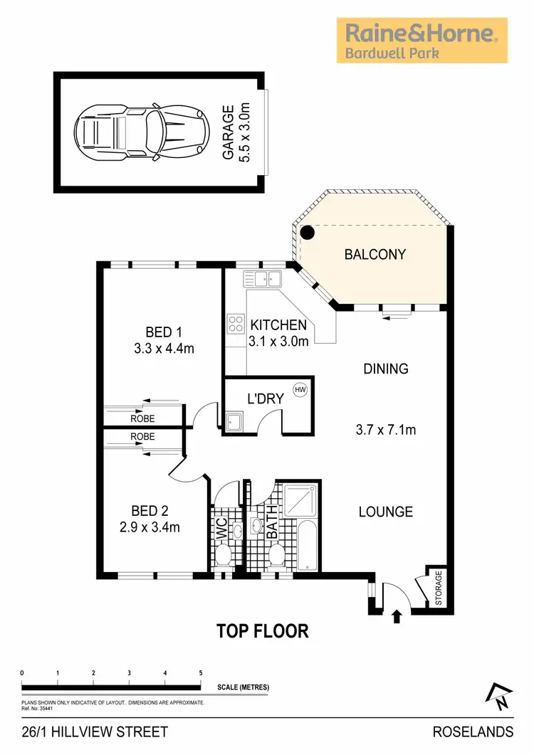 Floorplan of Homely unit listing, 26/1 Hillview Street, Roselands NSW 2196