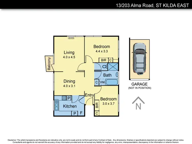 Floorplan of Homely apartment listing, 13/203 Alma Road, St Kilda East VIC 3183