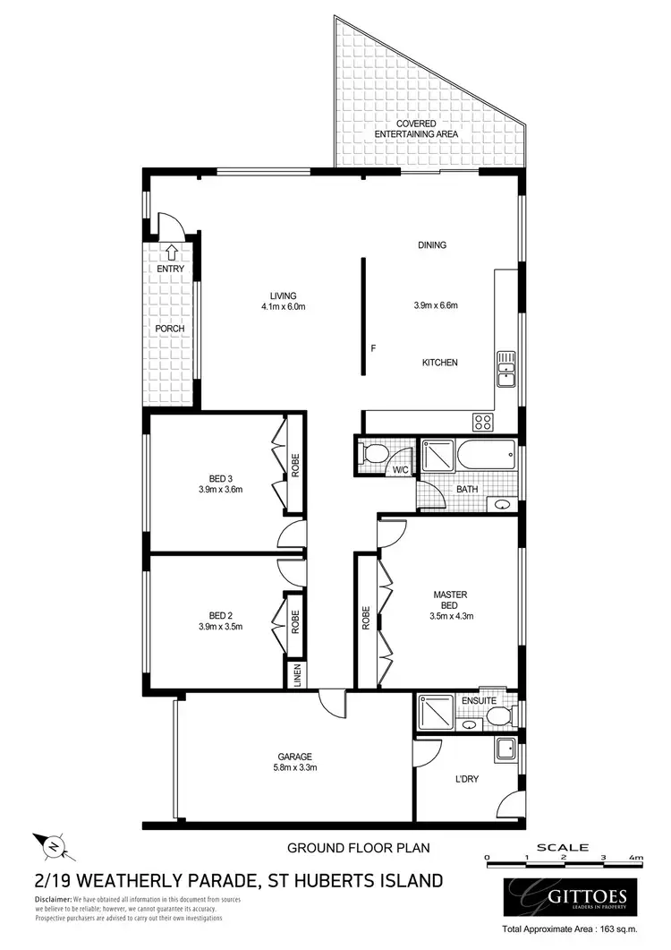 Floorplan of Homely semi-detached listing, 2/19 Weatherly Parade, St Huberts Island NSW 2257