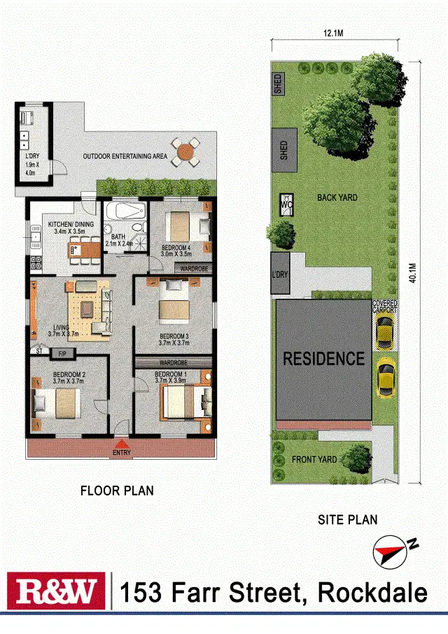Floorplan of Homely house listing, 153 Farr Street, Rockdale NSW 2216