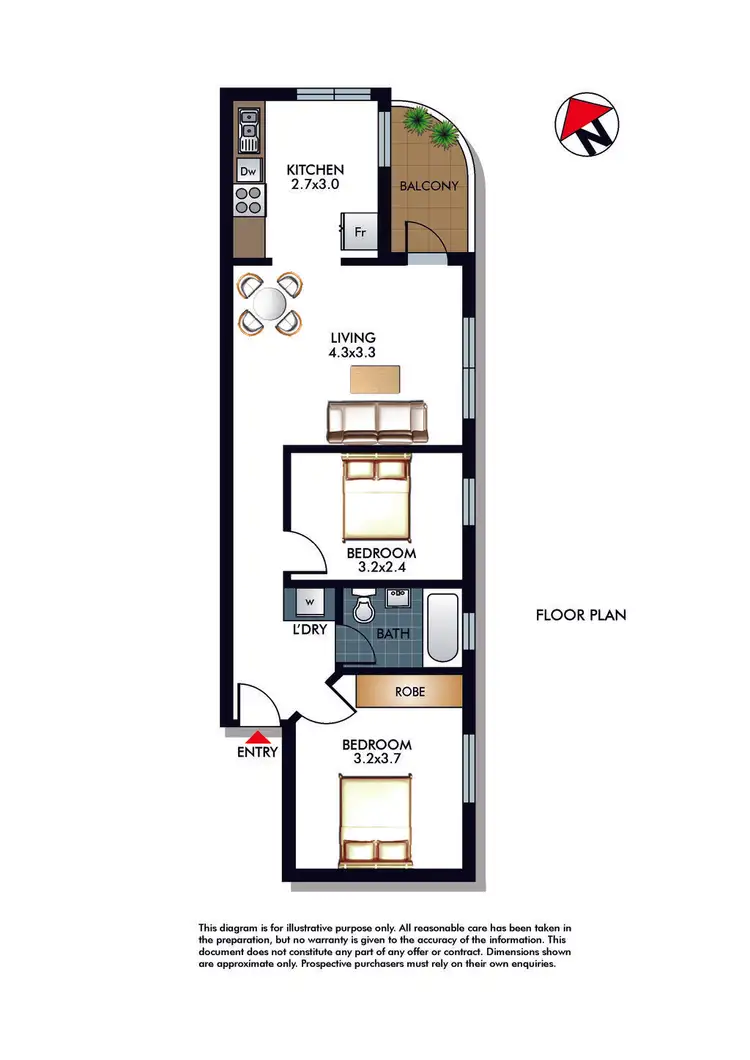 Floorplan of Homely apartment listing, 10/126 Francis Street, Bondi Beach NSW 2026