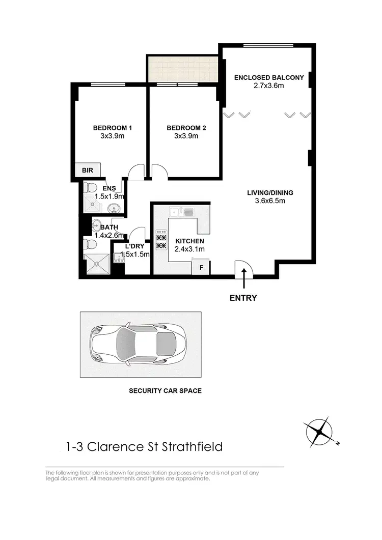 Floorplan of Homely apartment listing, 50/1 Clarence Street, Strathfield NSW 2135