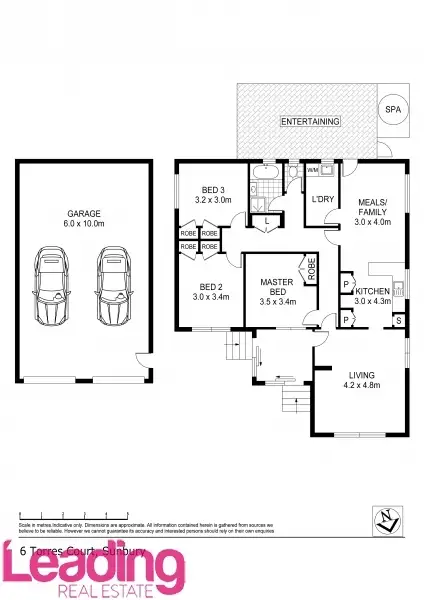 Floorplan of Homely house listing, 6 Torres Court, Sunbury VIC 3429