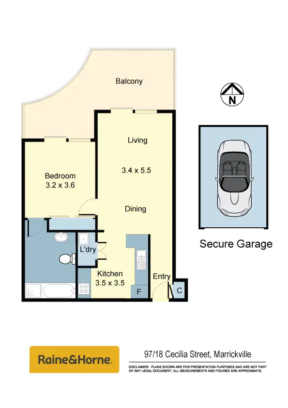 Floorplan of Homely apartment listing, 97/18 Cecilia Street, Marrickville NSW 2204