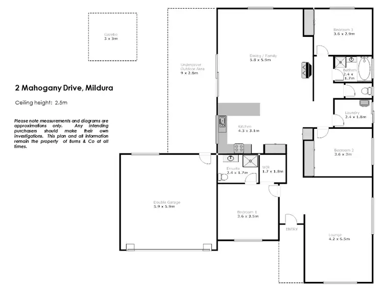 Floorplan of Homely house listing, 2 Mahogany Drive, Mildura VIC 3500
