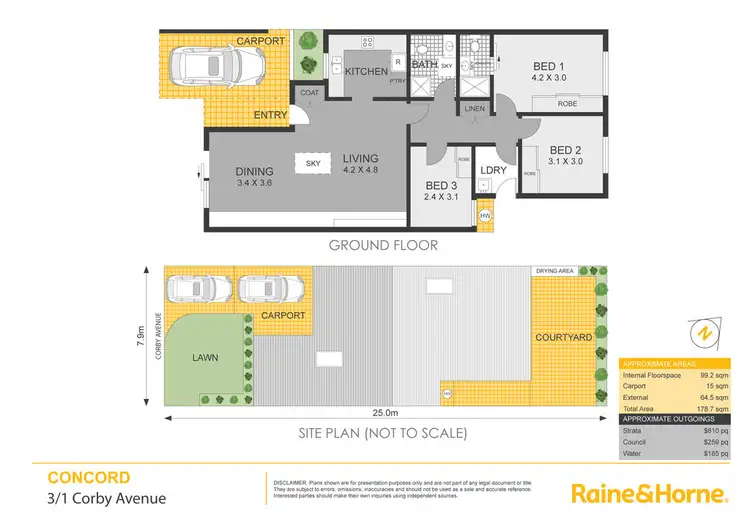 Floorplan of Homely villa listing, 3/1 Corby Avenue, Concord NSW 2137