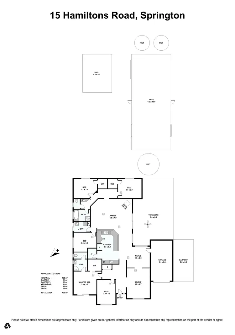 Floorplan of Homely house listing, 15 Hamiltons Road, Springton SA 5235