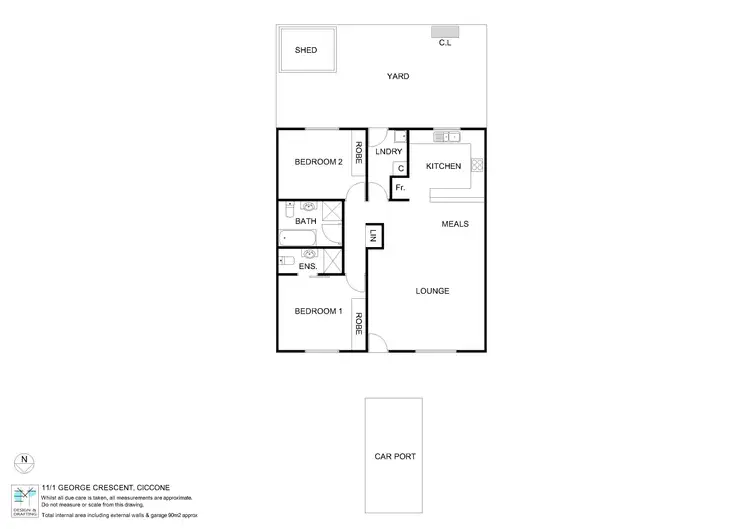 Floorplan of Homely unit listing, 11/1 George Crescent, Alice Springs NT 870