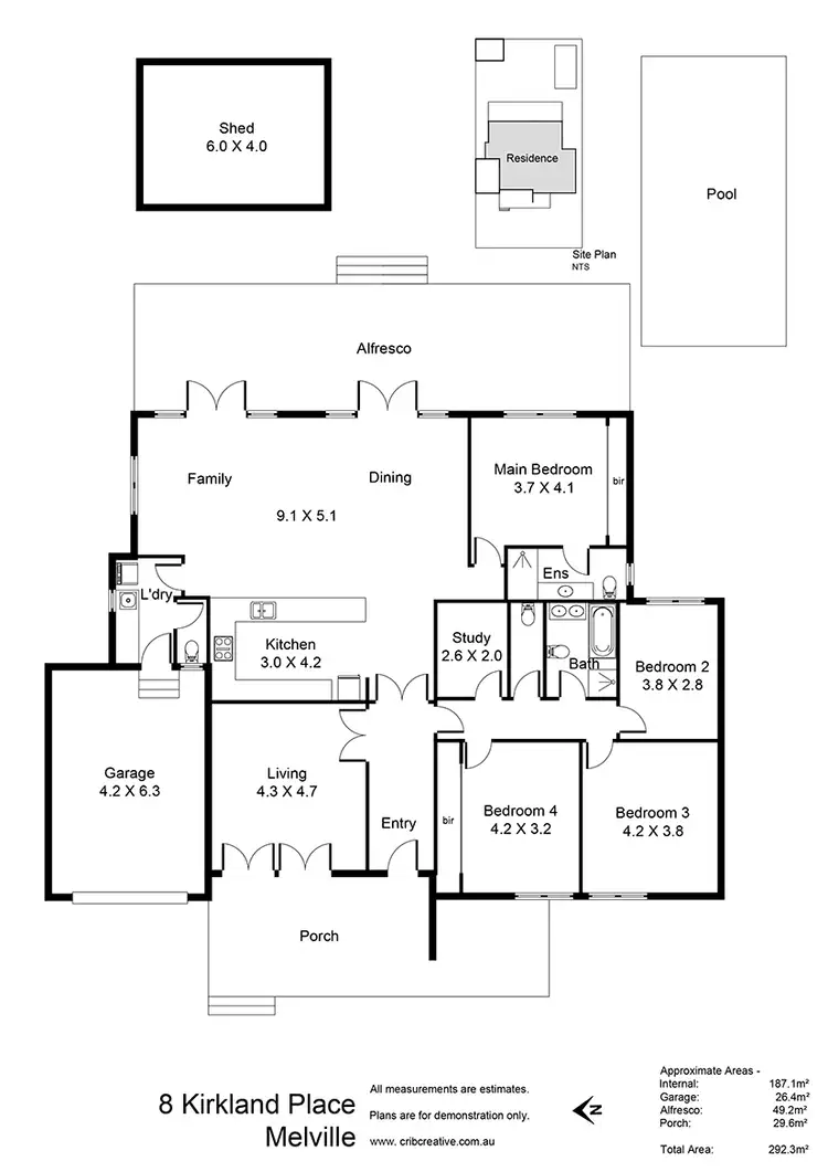 Floorplan of Homely house listing, 8 Kirkland Place, Melville WA 6156