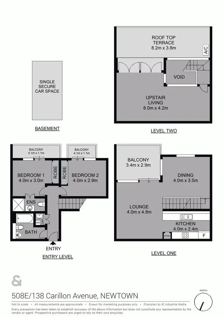 Floorplan of Homely apartment listing, 508E/138 Carillon Avenue, Newtown NSW 2042