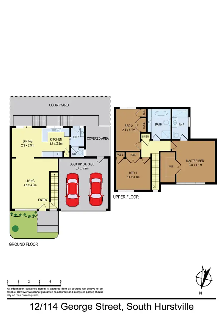 Floorplan of Homely townhouse listing, 12/114 George Street, South Hurstville NSW 2221