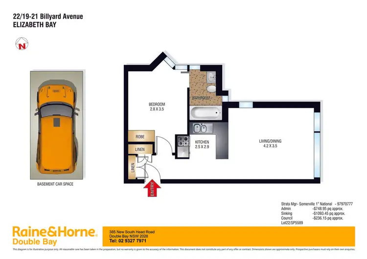 Floorplan of Homely apartment listing, 22/19-21 Billyard Avenue, Elizabeth Bay NSW 2011