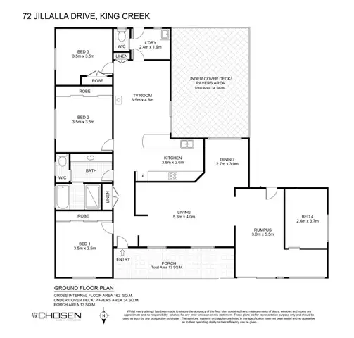 Floorplan of Homely rural property listing, 72 Jillalla Drive, King Creek NSW 2446