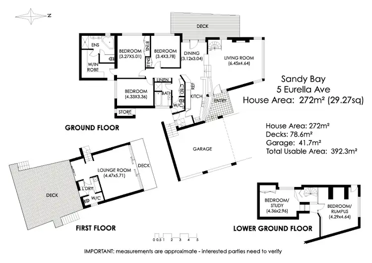 Floorplan of Homely house listing, 5 Eurella Avenue, Sandy Bay TAS 7005