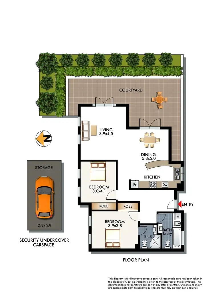 Floorplan of Homely apartment listing, 2/11-17 Wairoa Avenue, North Bondi NSW 2026