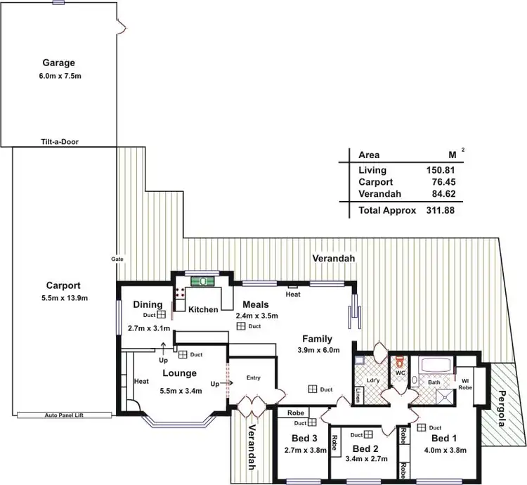 Floorplan of Homely house listing, 3 Tintern Place, Salisbury Heights SA 5109
