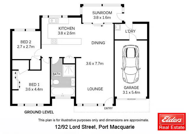 Floorplan of Homely villa listing, 12/92 Lord Street, Port Macquarie NSW 2444