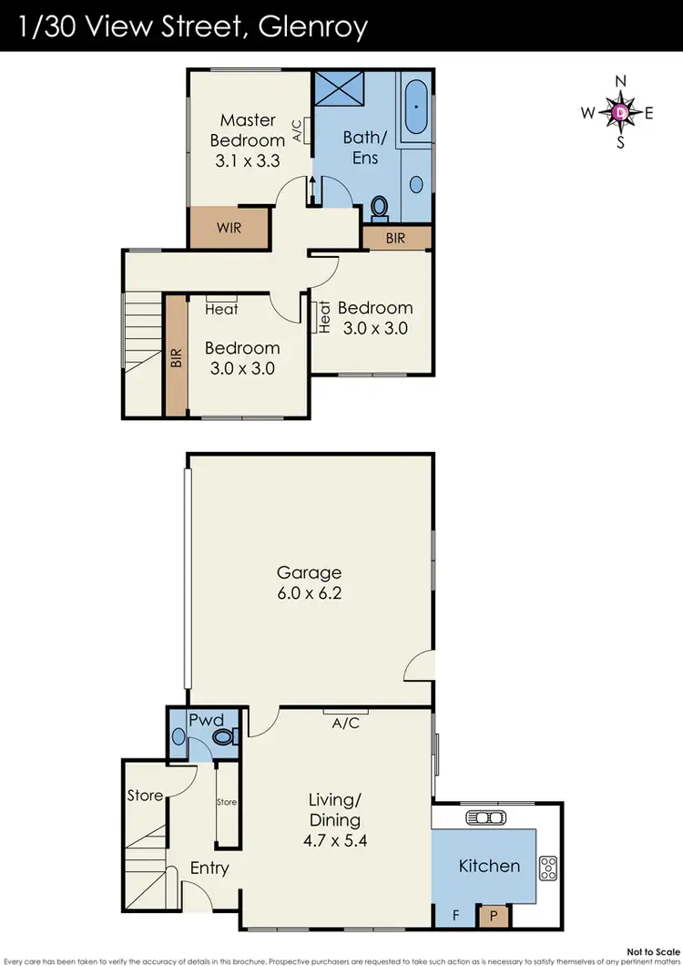 Floorplan of Homely townhouse listing, 1/30 View Street, Glenroy VIC 3046