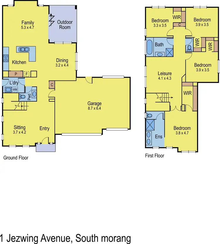 Floorplan of Homely house listing, 1 Jezwing Avenue, South Morang VIC 3752